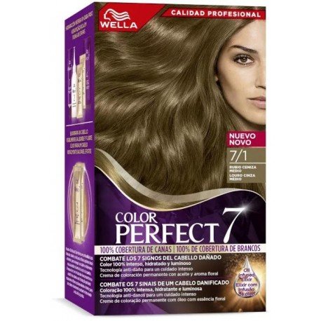 Wella Color Perfect - 7/1 Rubio Ceniza Medio