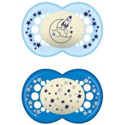 Comprar MAM Chupete Original Night Latex Azul Brillante +16m 2 uds