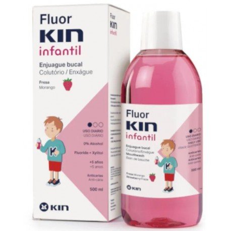 Kin FluorKin Infantil Enjuague Bucal Fresa 500 ml