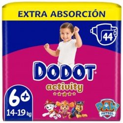 Comprar Dodot Pañales Activity Extra T6+ (+14 Kg) 44 uds