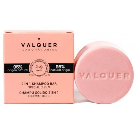 Valquer Champú y Acondicionador Sólido 2 en 1 Especial Rizos 70 gr