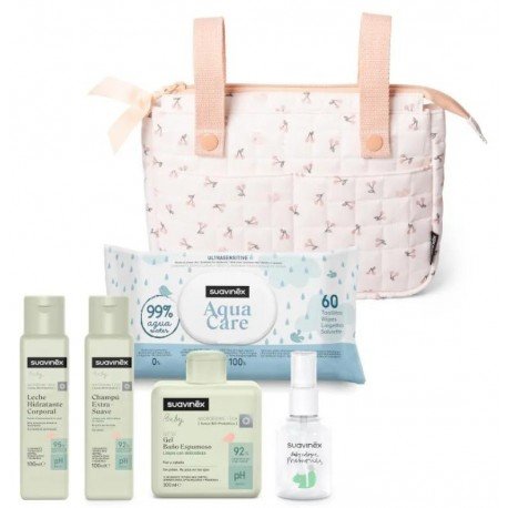 Suavinex Birdies Bolso Panera para Carrito Rosa 5 Productos