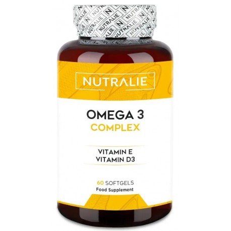 Nutalie Omega 3 Complex 2000mg EPA, DHA con Vitaminas E + D 60 Cápsulas