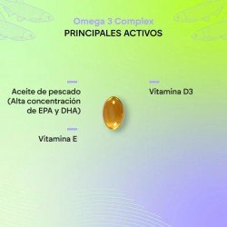 Nutalie Omega 3 Complex 2000mg EPA, DHA con Vitaminas E + D 60 Cápsulas
