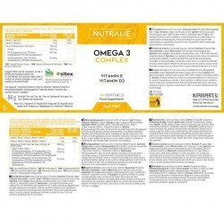 Nutalie Omega 3 Complex 2000mg EPA, DHA con Vitaminas E + D 60 Cápsulas