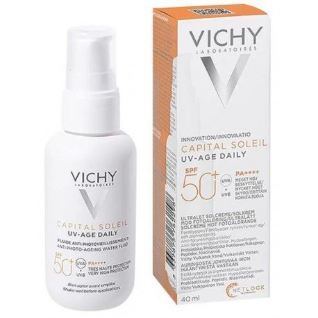Vichy Capital Soleil UV-AGE Water Fluid SPF50+ Previene Arrugas/Manchas 40 ml
