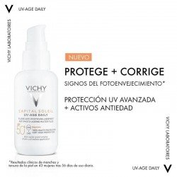 Vichy Capital Soleil UV-AGE Water Fluid SPF50+ Previene Arrugas/Manchas 40 ml