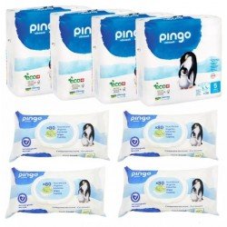 Comprar Pingo Pack Pañales Talla 5 (11-25 kg) 4x36 uds + Toallitas 4x80 uds