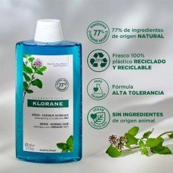 Klorane Champú Antipolución Menta Acuática 400 ml
