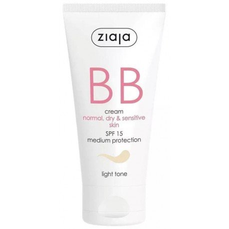Ziaja BB Cream Piel Normal, Seca y Sensible SPF15 Tono Claro 50ml