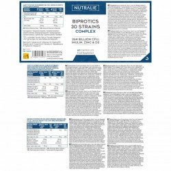 Nutralie Probioticos 30 Cepas 264 billones UFC Biprotics 60 Cápsulas