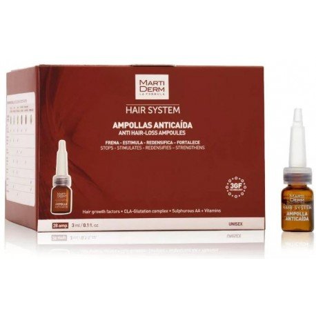 MartiDerm Hair System 3GF Ampollas Anticaída 28 uds