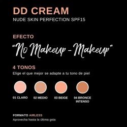 Atashi DD Cream Nude Skin Perfection SPF15 Tono Beige 50 ml