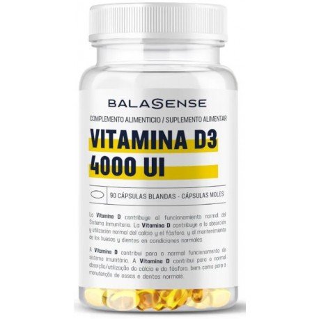 Balasense Vitamina D3 4000 UI 90 Cápsulas Blandas