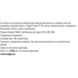 Solgar Ester-C Plus 1000 mg 180 Comprimidos