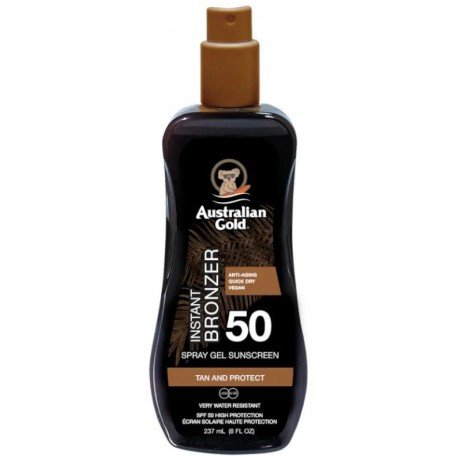 Australian Gold Gel Solar en Spray SPF50 con Bronceador 237 ml