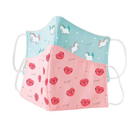 Pack Mascarillas Protectoras Unicornios Y Corazones