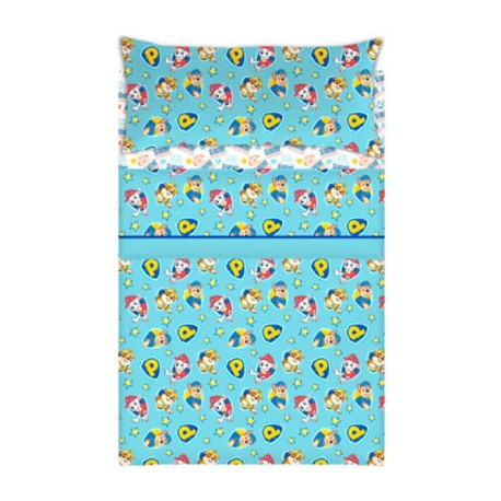 Juego de Sábanas Cama 90cm Azul Paw Patrol