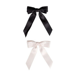 Comprar Satin Hair Bow Duo White&Black