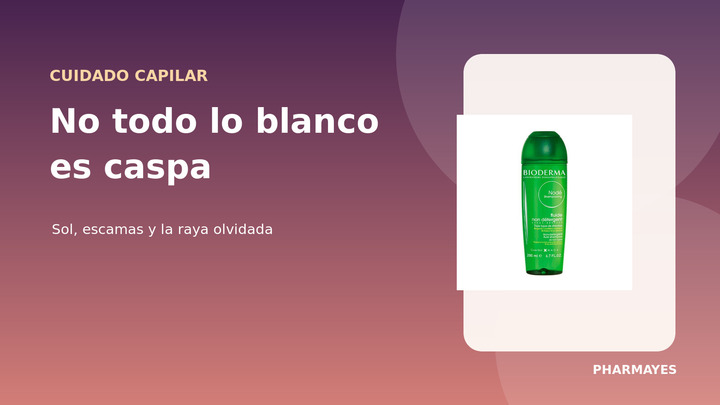 Champú suave y fotoprotector junto a un sombrero para proteger el cuero cabelludo